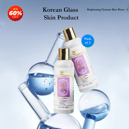 BRIGHTENING CLEANSER RICE WATER KOREAN GLASS SKIN (Pack of 2)