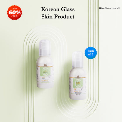 GLOW SUNSCREEN-KOREAN GLASS SKIN (Pack of 2)