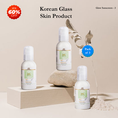 GLOW SUNSCREEN-KOREAN GLASS SKIN (Pack of 3)