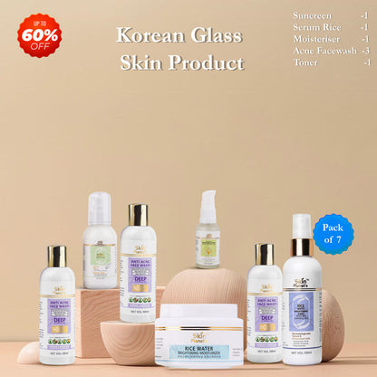 SUNSCREEN+SERUM+MOISTURIZER+ACNE FACEWASH+TONER